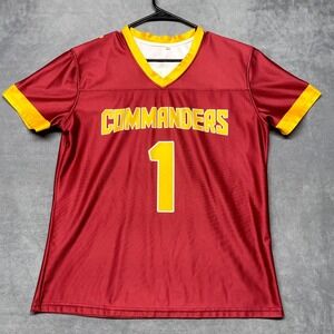 Washington Commanders Football Team Jersey Men's XL Maroon Logo V-Neck Pullover